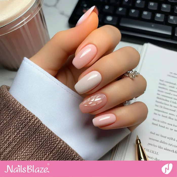 Glossy Baby Boomer Nails for a Work Day | Classy Nails - NB4212